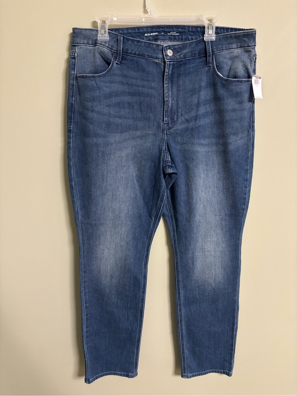 Old Navy High Rise WOW Straight Blue Jeans Womens Size 16 New Denim
